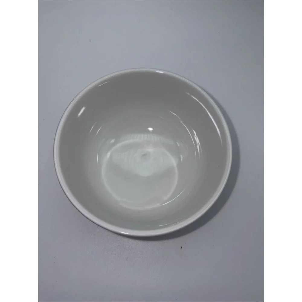 Cute Smiling Cat Black & White Japanese Rice Snack 4 Inch Bowl Porcelain